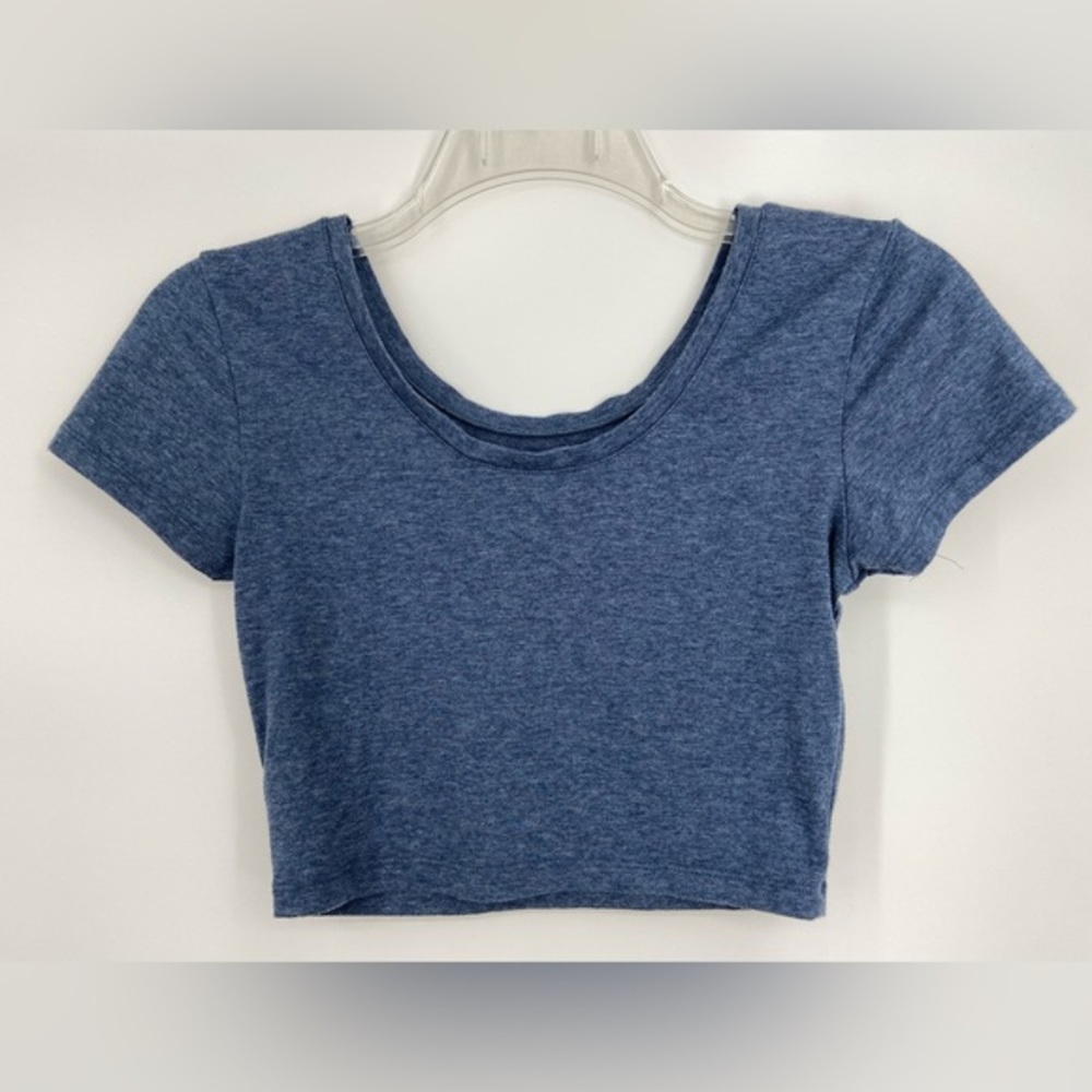 Atmosphere Blue crop top tee shirt, short sleeves, size 8 - Picture 2 of 4